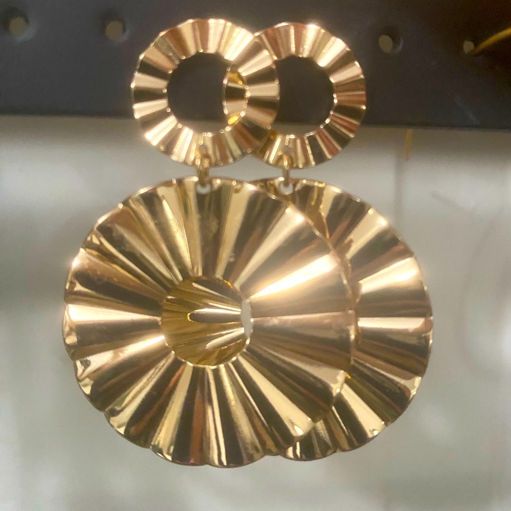 Gold statement earrings